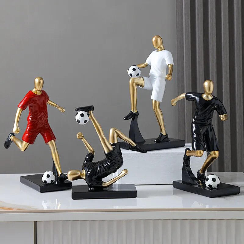 Abstract Football Player Figurine