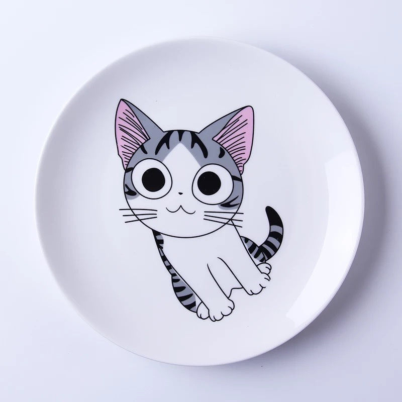 WhiskerWonder Cartoon Cat servies