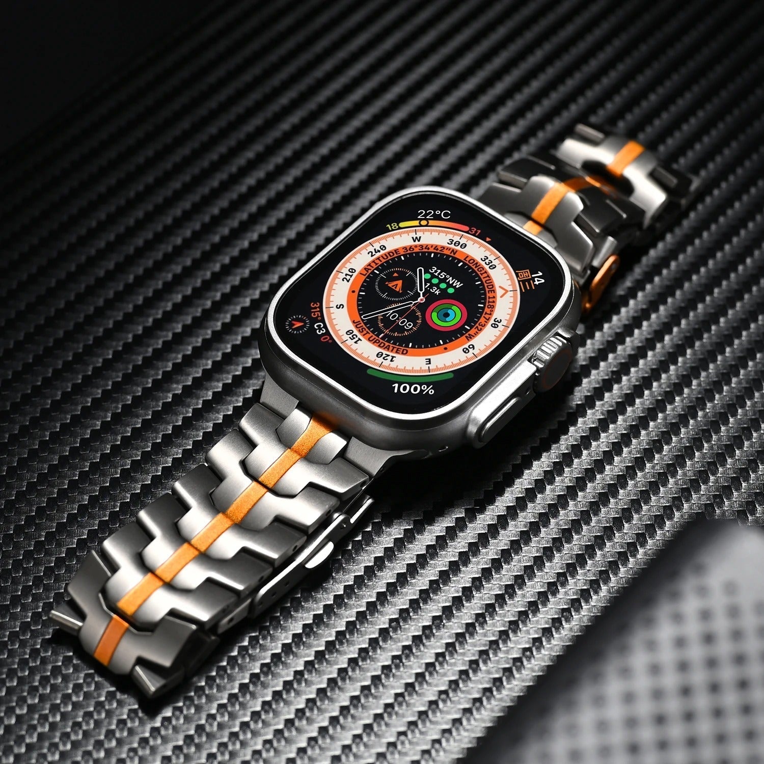 Keith Pista | Pulseira de Apple Watch de Titânio de Luxo