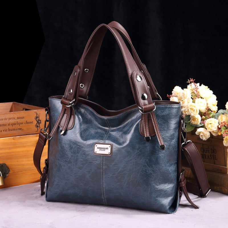 Casual Woman's Leather Handbag