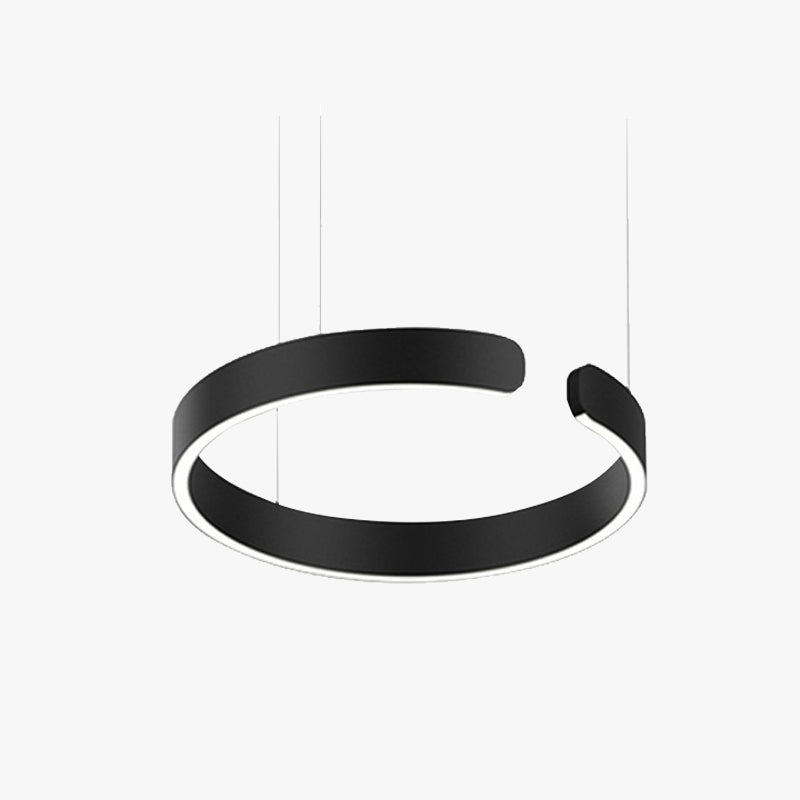 Luxo moderno | Pendente LED Circular Contemporâneo – para Quarto, Sala de Jantar e Sala de Estar