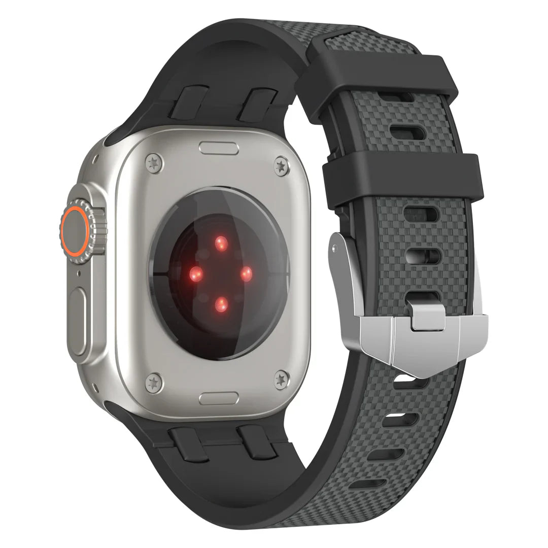 Ny AP To-farvet Silikone Rem Til Apple Watch