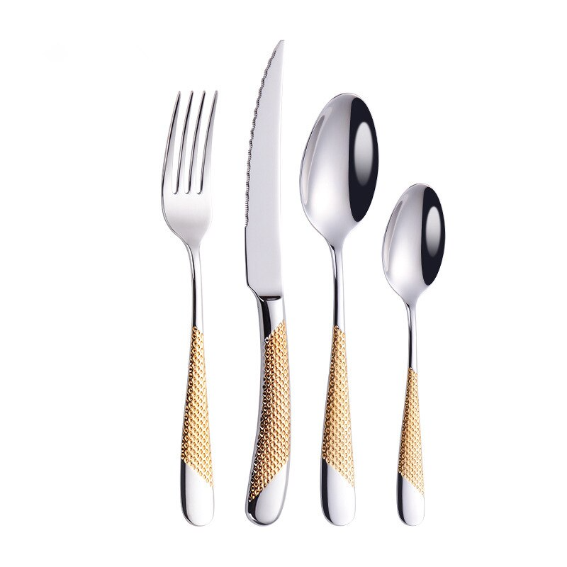 Ferran Diagonal Textured Stainless Steel Cutlery Set