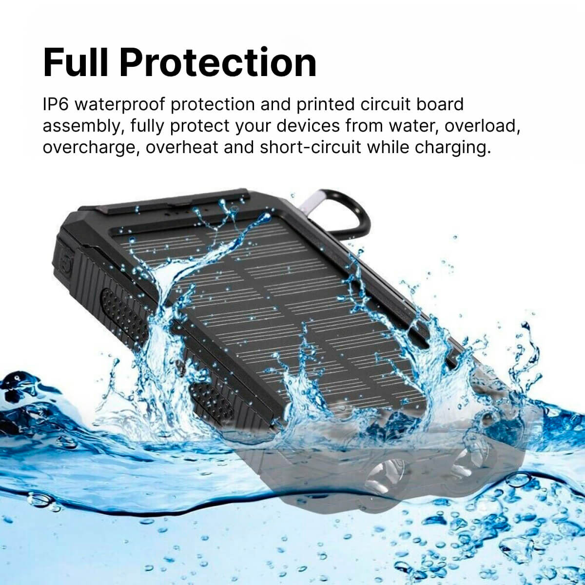 500000mAh Solar Charger Waterproof Power Bank External