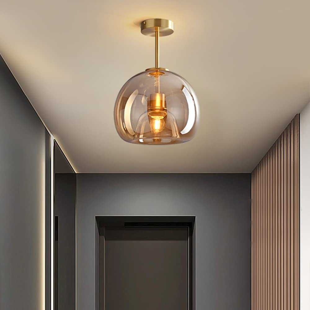 Kopparglas Semi Flush Mount Taklampa