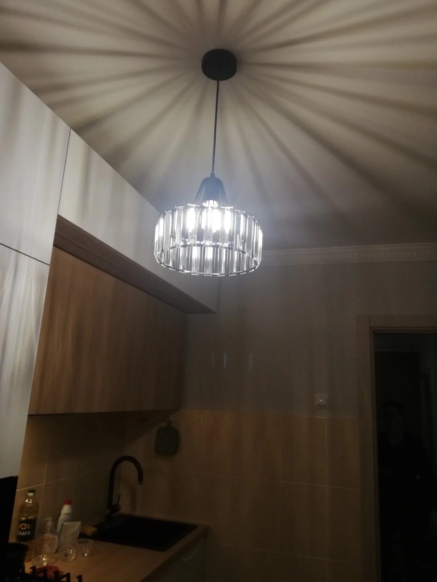 Lampa s krystalovým přívěskem Serenity