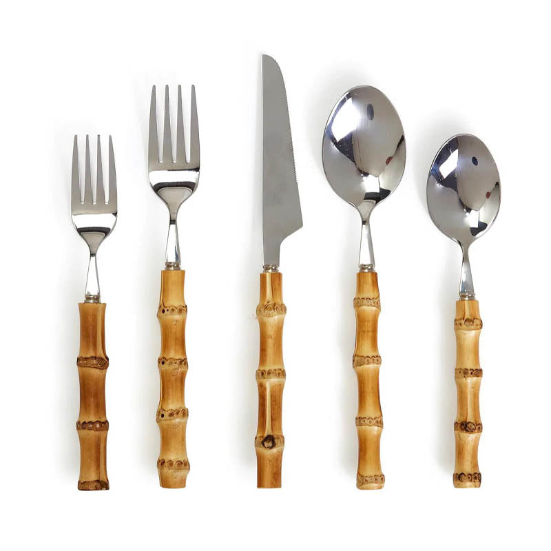 Natural Amber Bamboo Cutlery Set