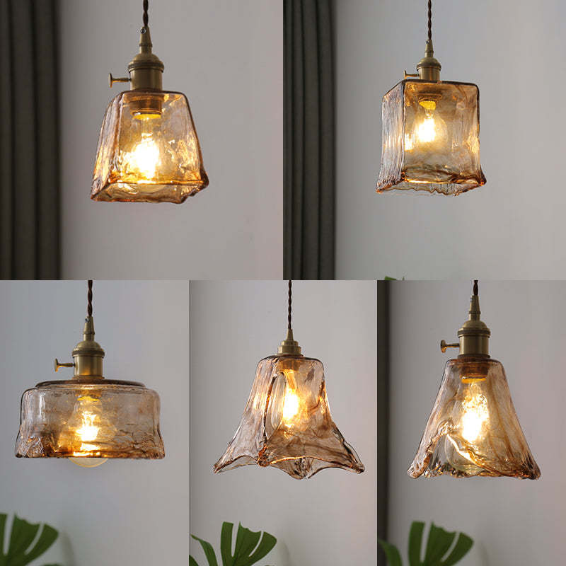 Lămpile suspendate Retro LED Levy - Metal aurit și sticlă pentru dormitor, living, dining