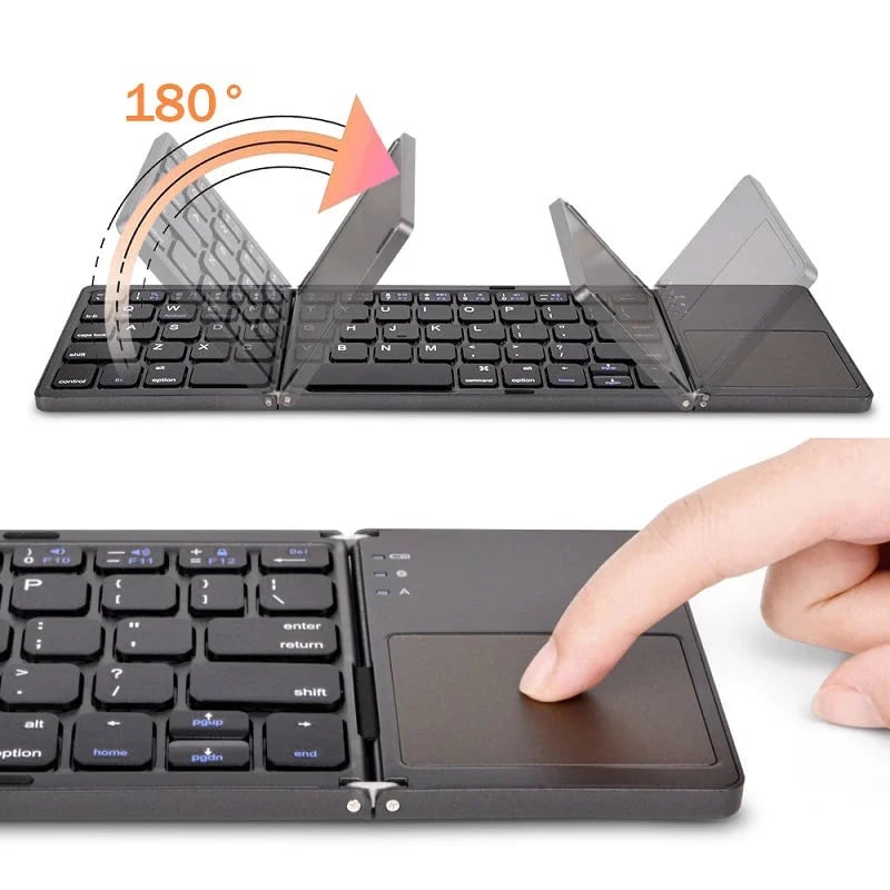 Foldable Bluetooth Keyboard with Touchpad