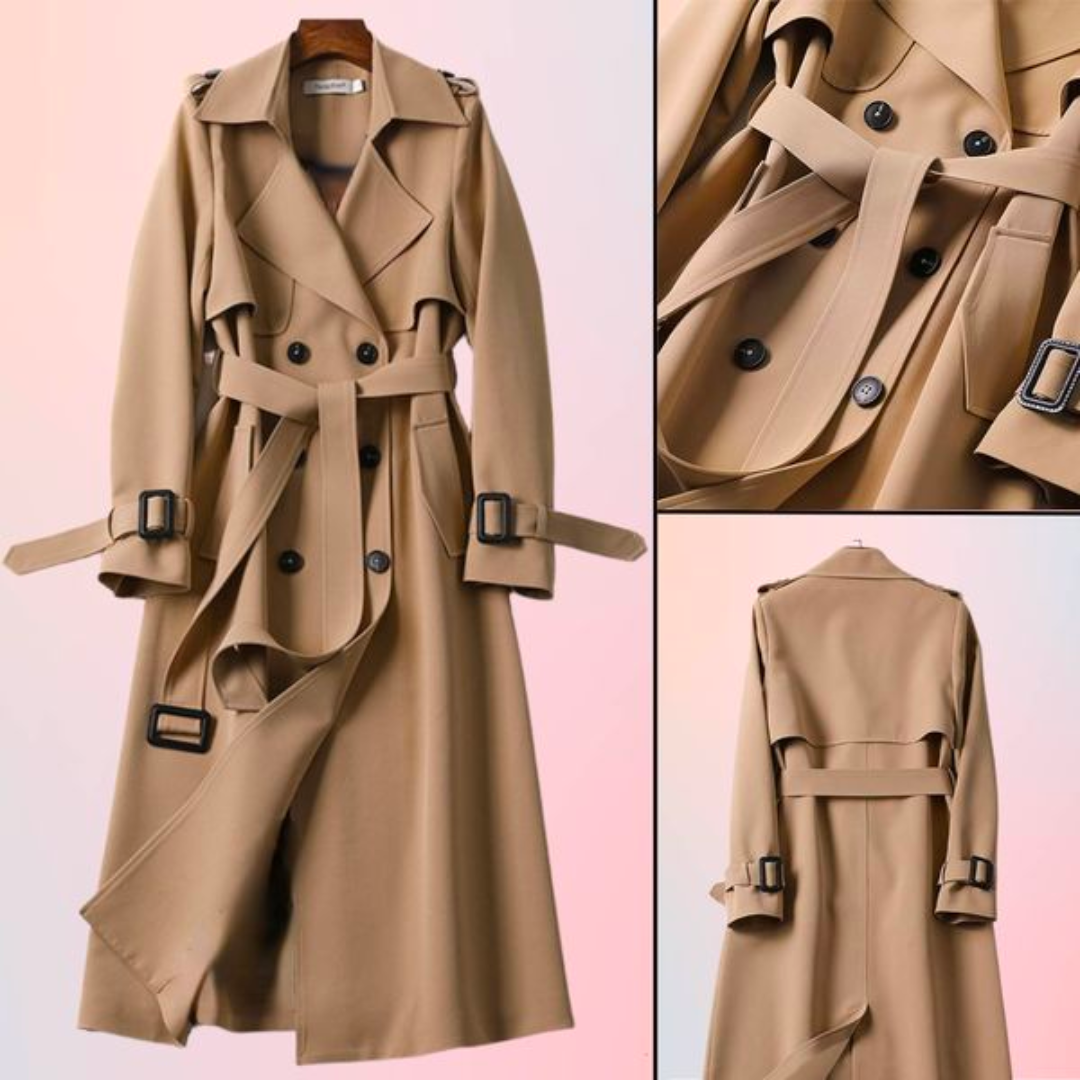 Fiona British style autumn trenchcoat/jacket with double buttons