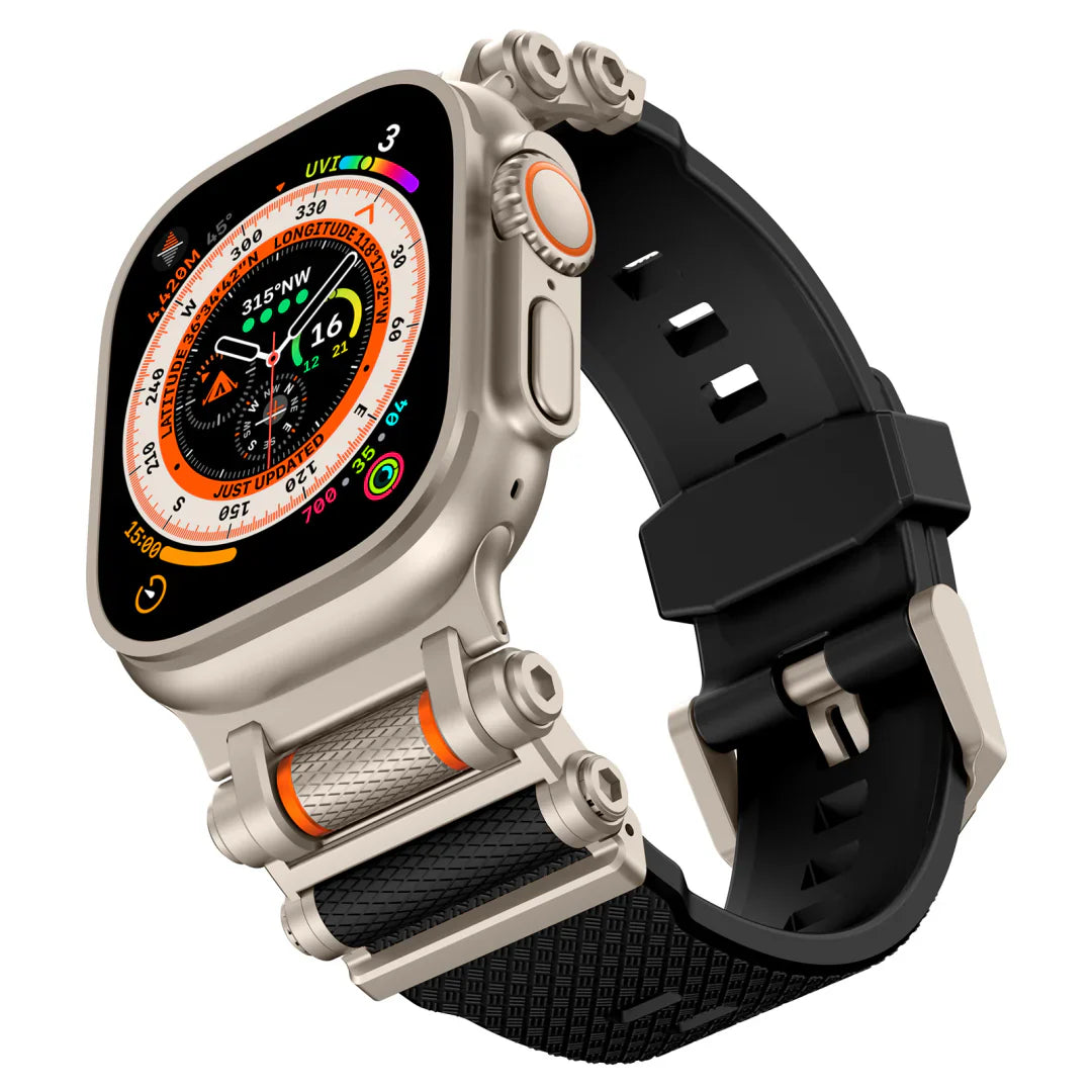 Taktisk roterende silikonrem for Apple Watch