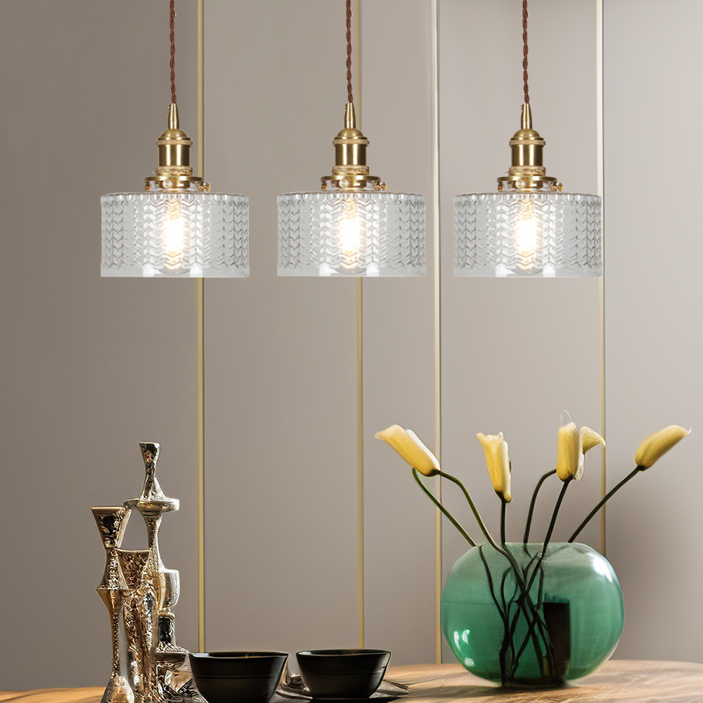 Stunning Cylinder Glass Pendant Light