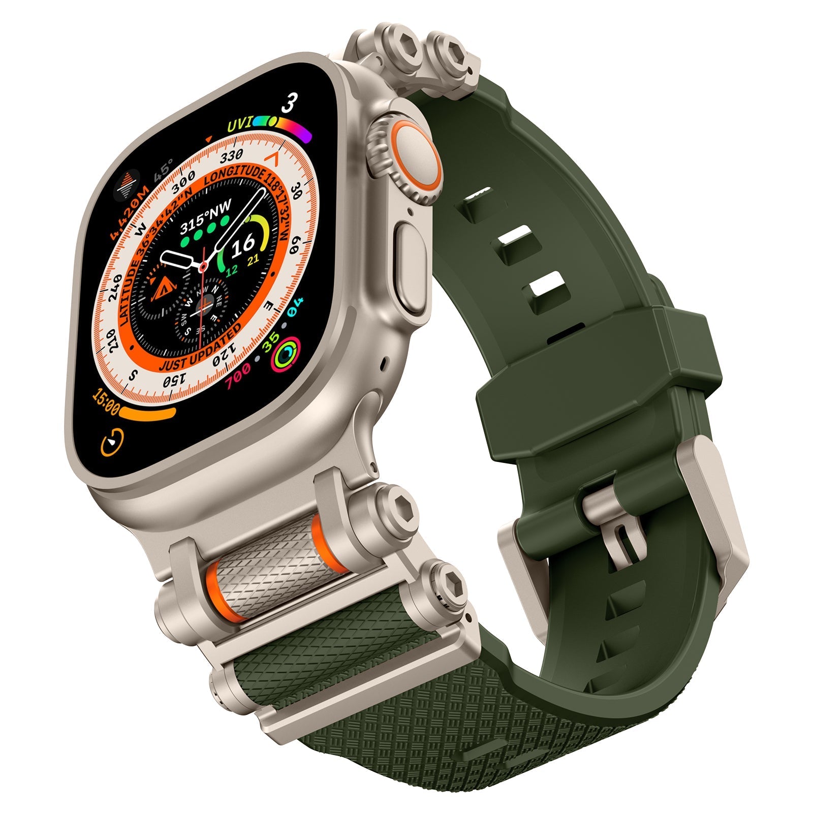 FKM Gummirem Lykkehjulrem for Apple Watch