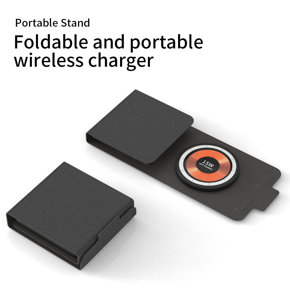 T01-Fabric Storage 3 in 1 Mobile Phone Wireless Charger