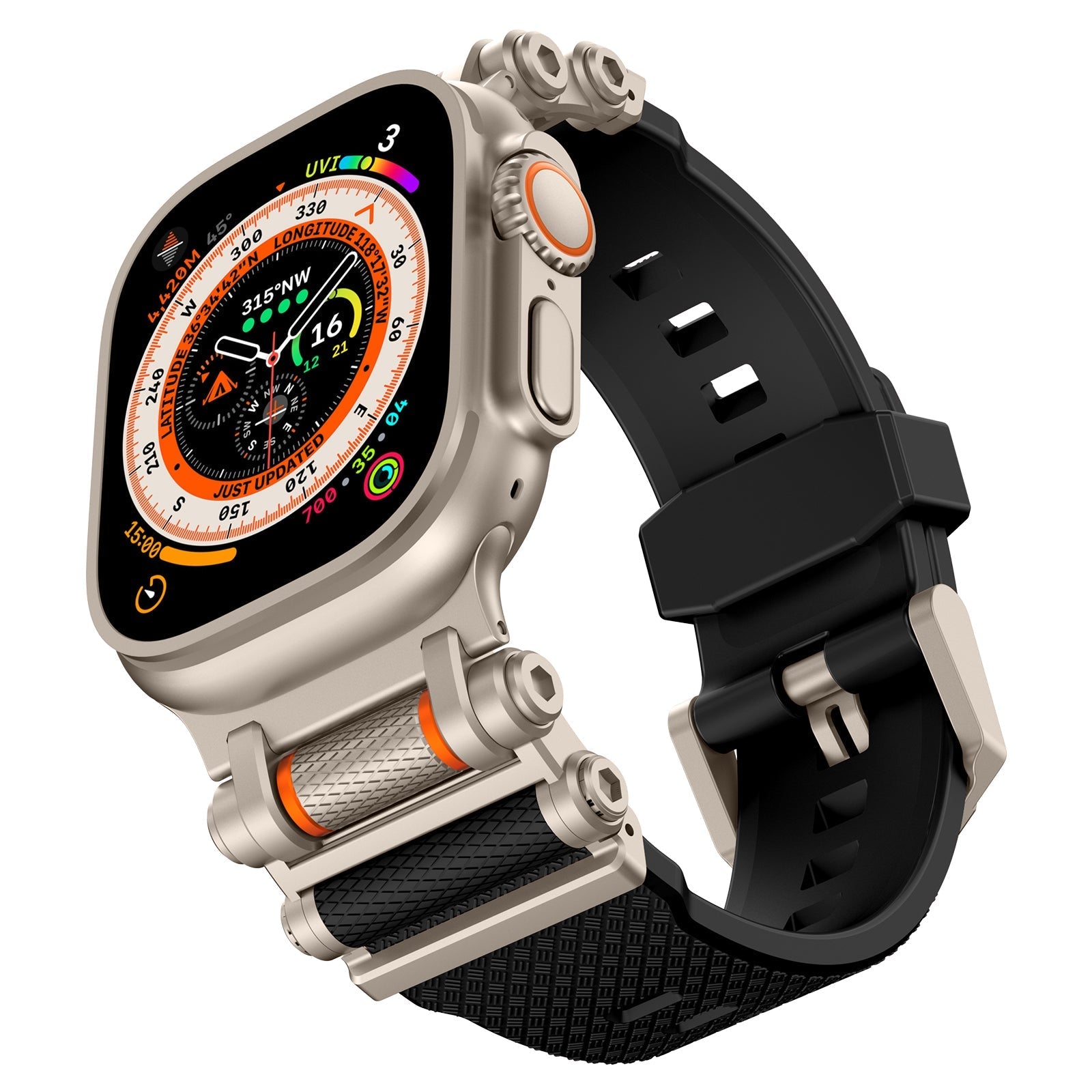 Correia de Roda da Fortuna em Borracha FKM para Apple Watch