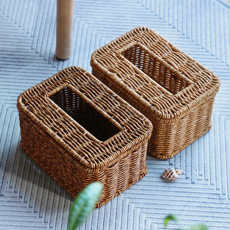 Hand Woven Rattan Tissue Box