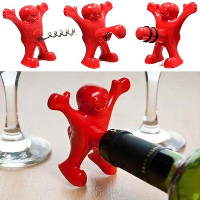 Happy Man Corkscrew - Flaskeåpner og vinpropp