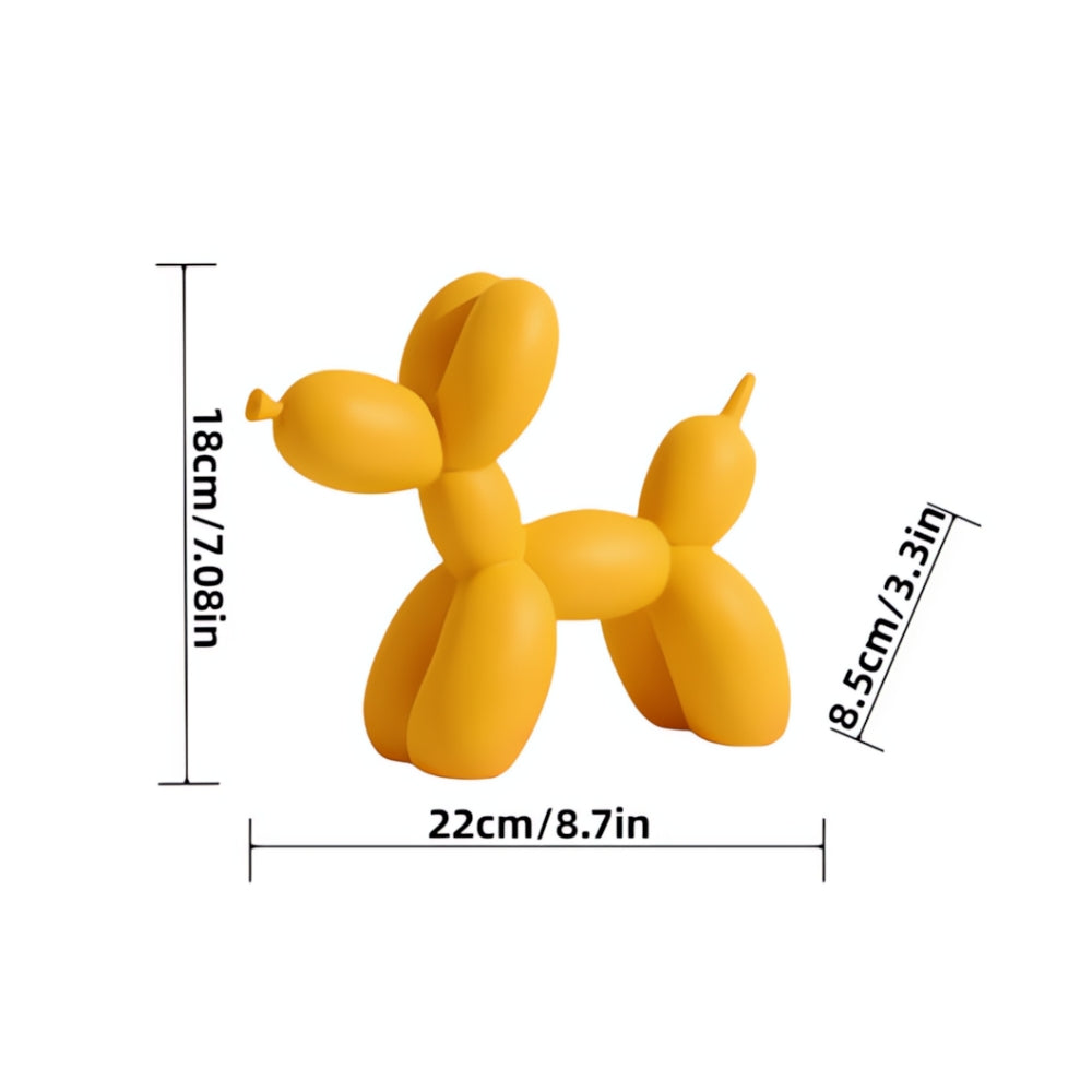 تمثال كلب بالون غير اللامع من الراتنج