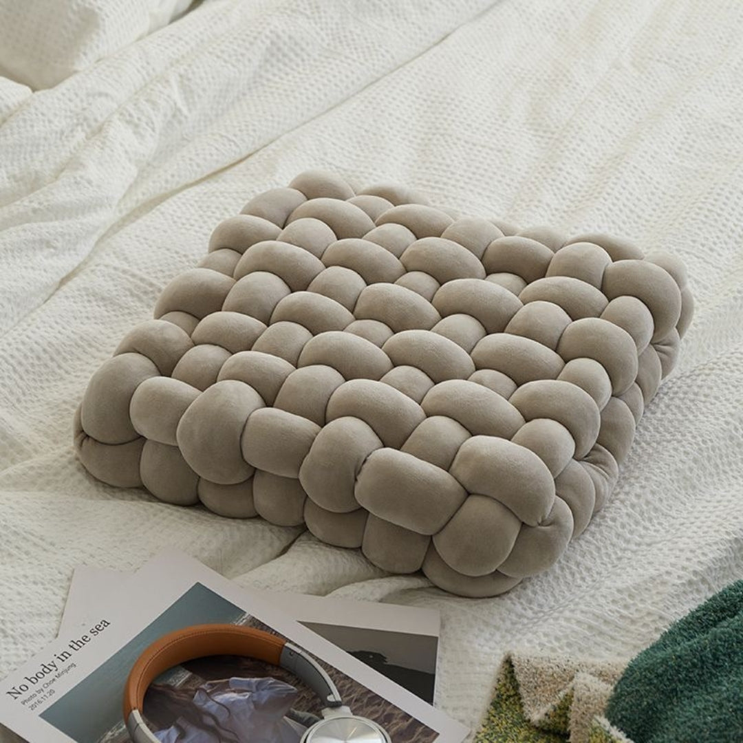 Nordic Knot Plush Cushion