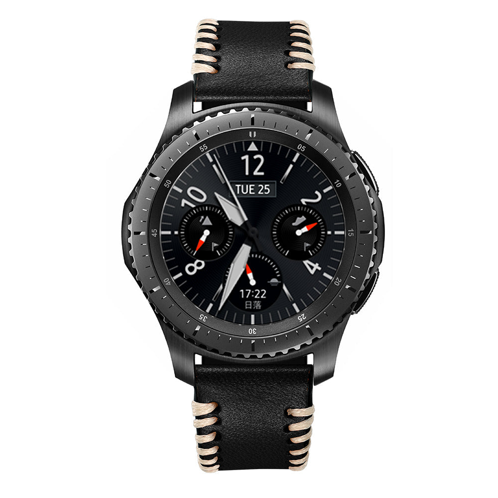 Bőr Kézzel Varrott Pánt Samsung Galaxy Watch 4/5/6/7-20mm-hez