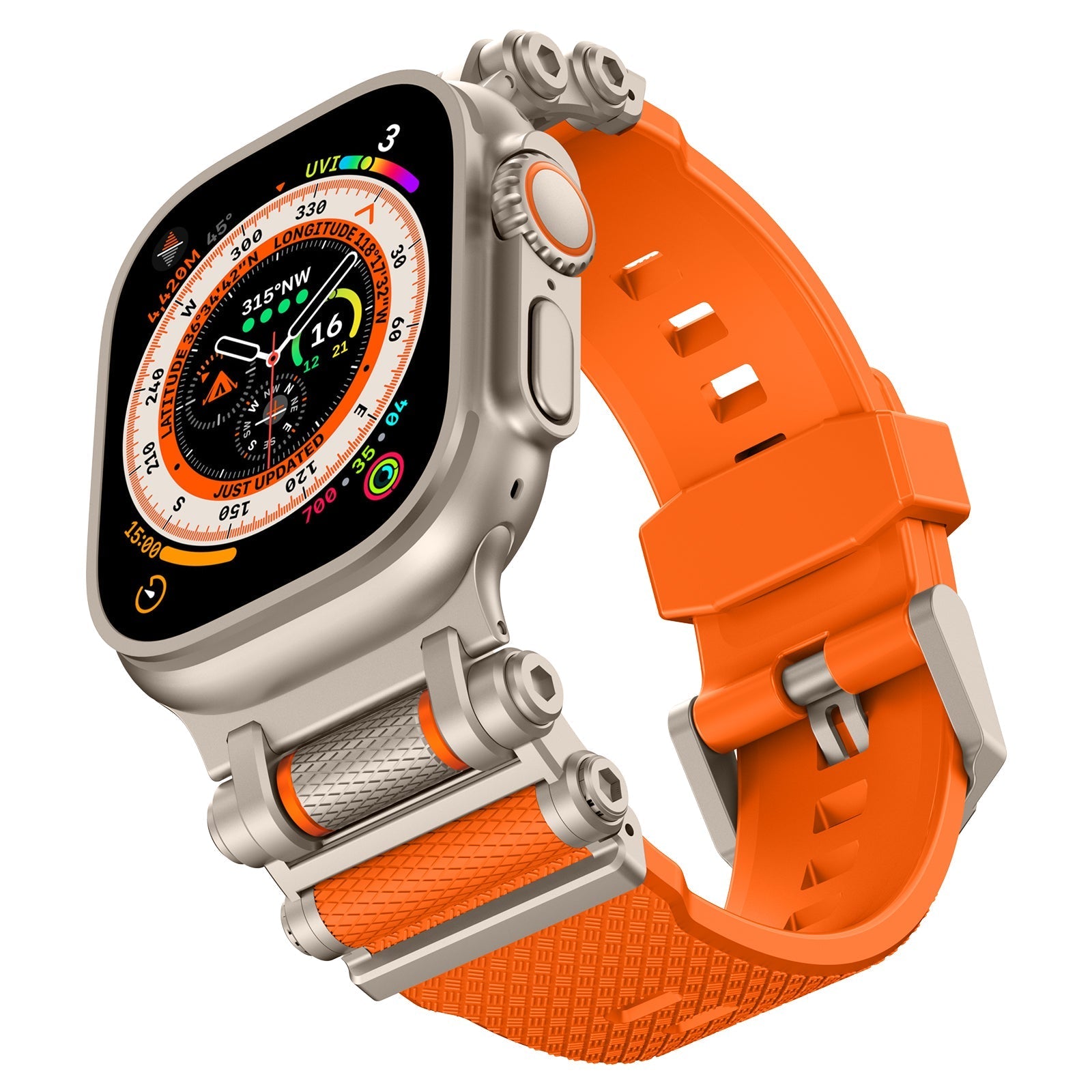 FKM Gummirem Lykkehjulrem for Apple Watch