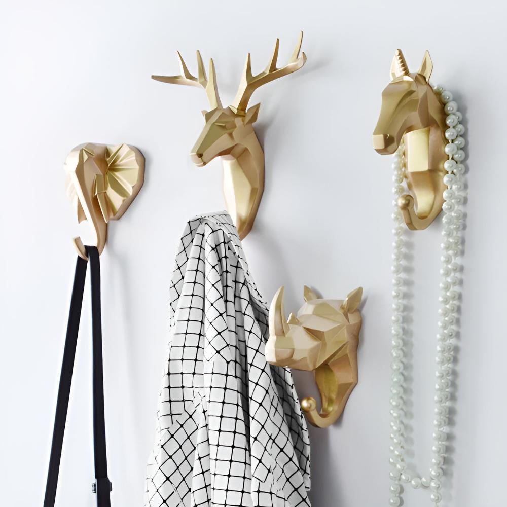 Animal Head Wall-Mounted Key Holder