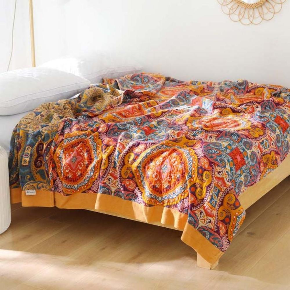 Couverture réversible Boho Sunrise