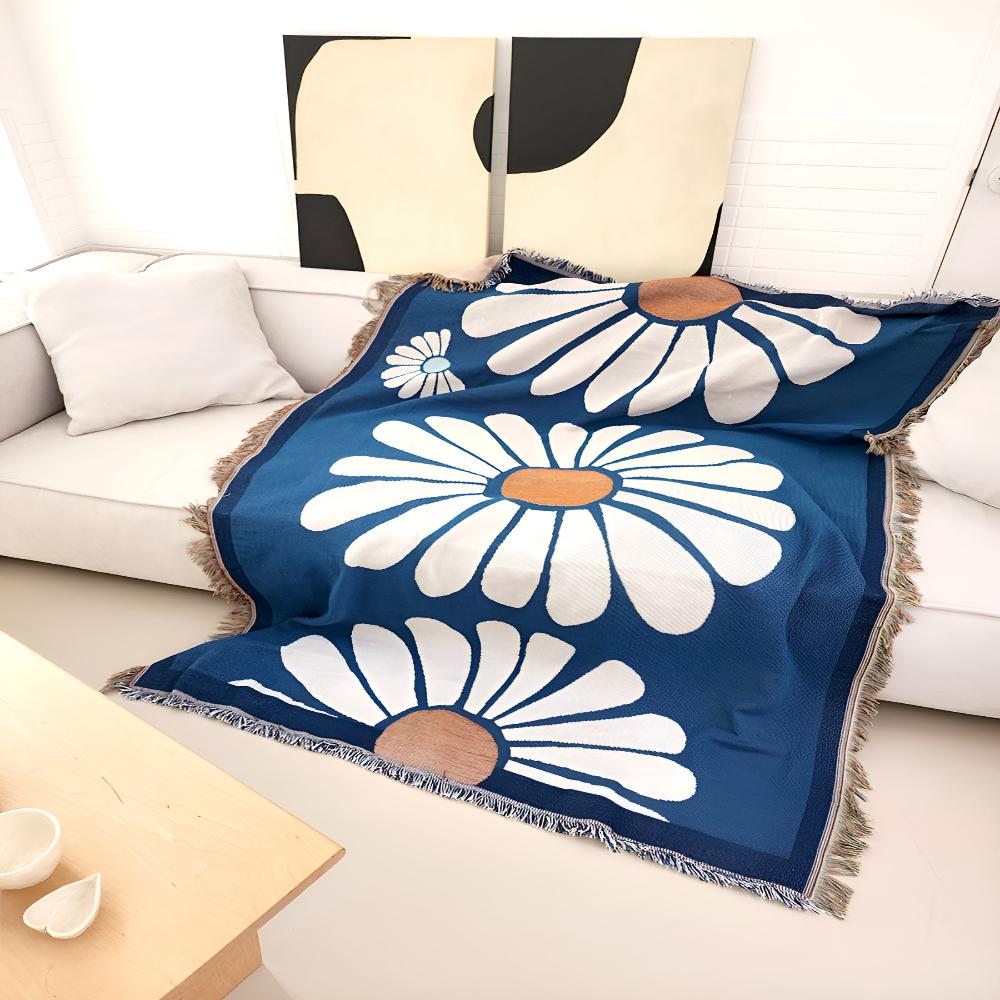 Couverture tissée Cosy Daisy