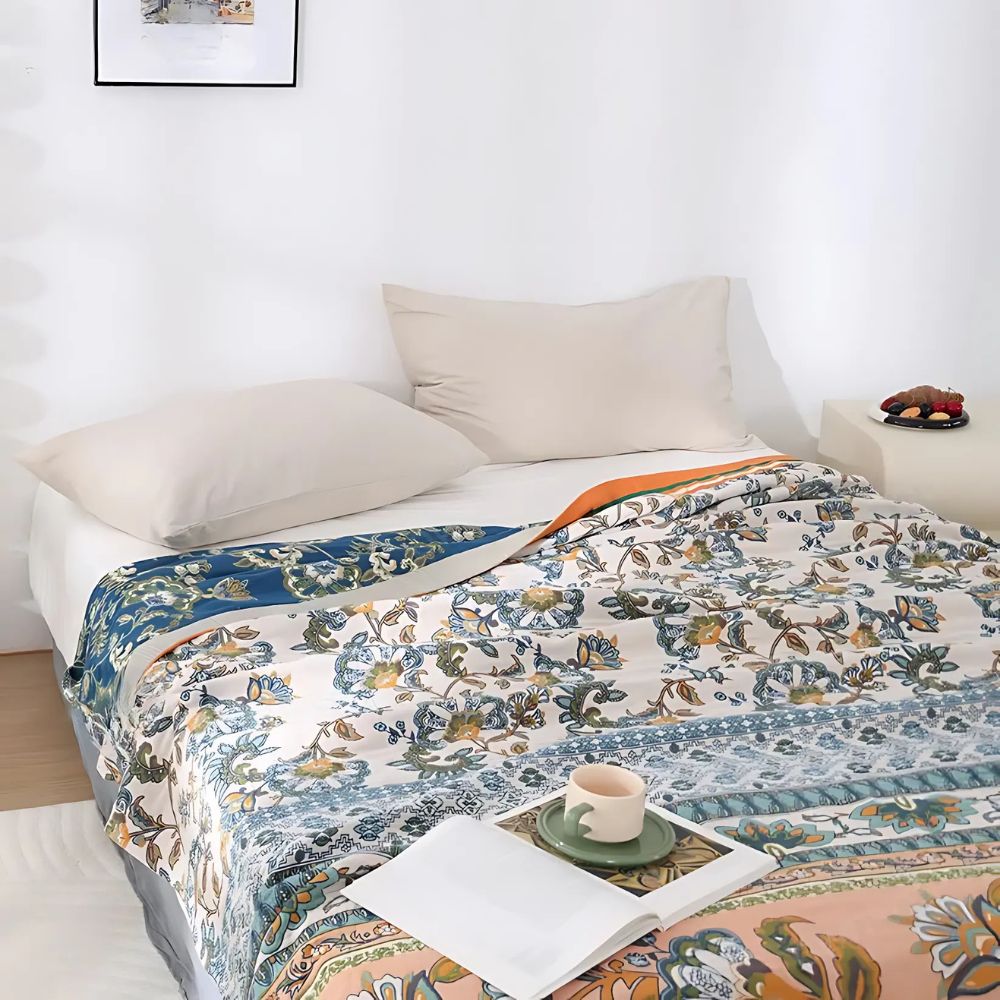 Wiesenfreude Boho Blumen Decke