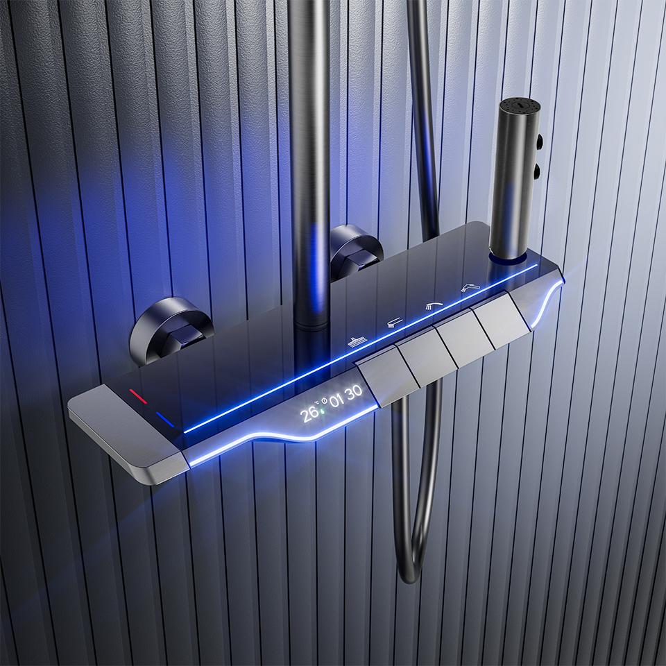 Intelligent  Digital Shower System with Temperature Display