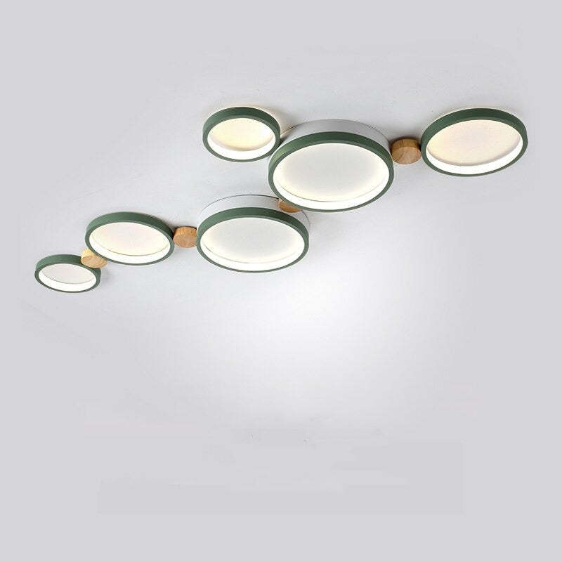 ChicLumineux - Lampada da soffitto in metallo bianco e grigio