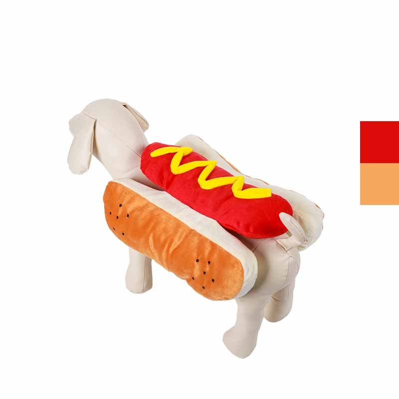 Costume de hot-dog brûlant pour animal de compagnie