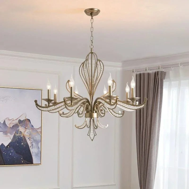 Opulent Bloom Crystal Chandelier