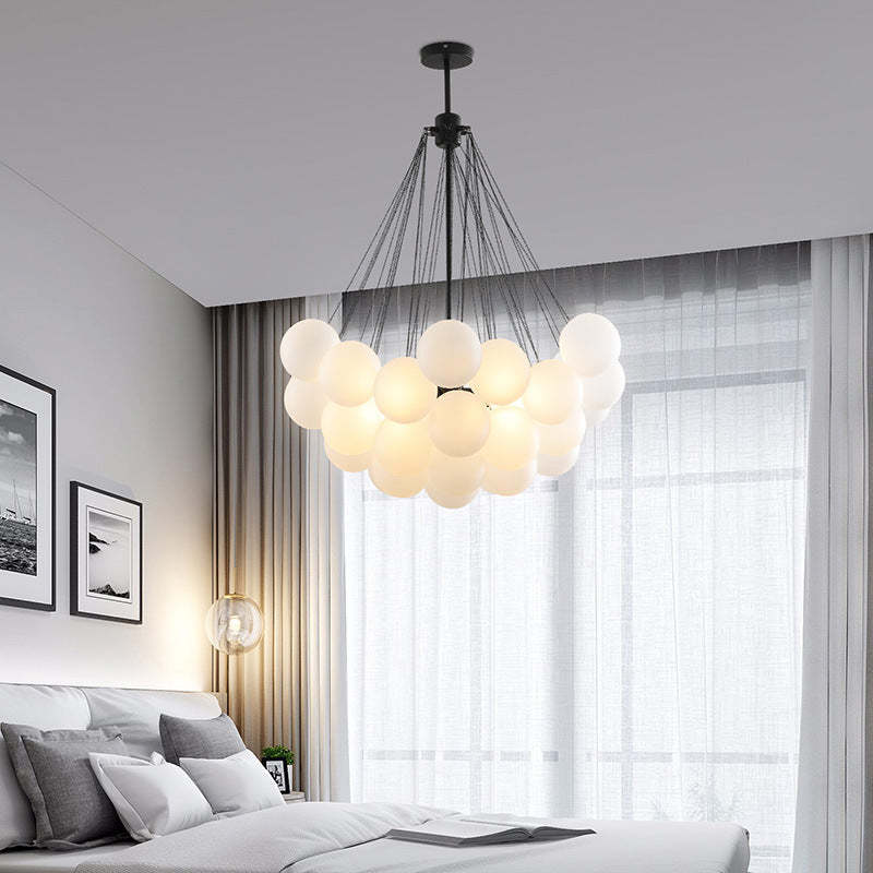 Glamora - Designová závěsná lampa z kovu a skla