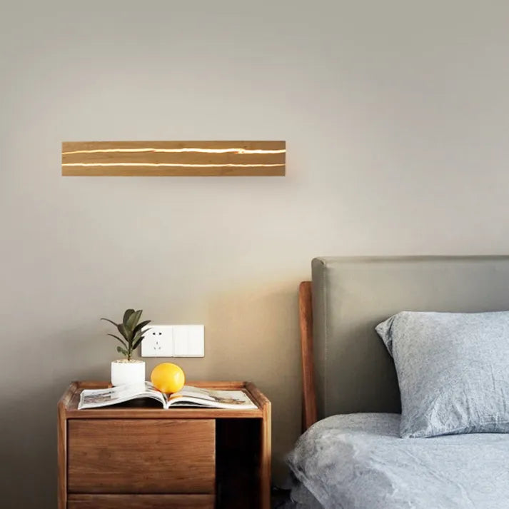 Rustique - Lampe murale en bois