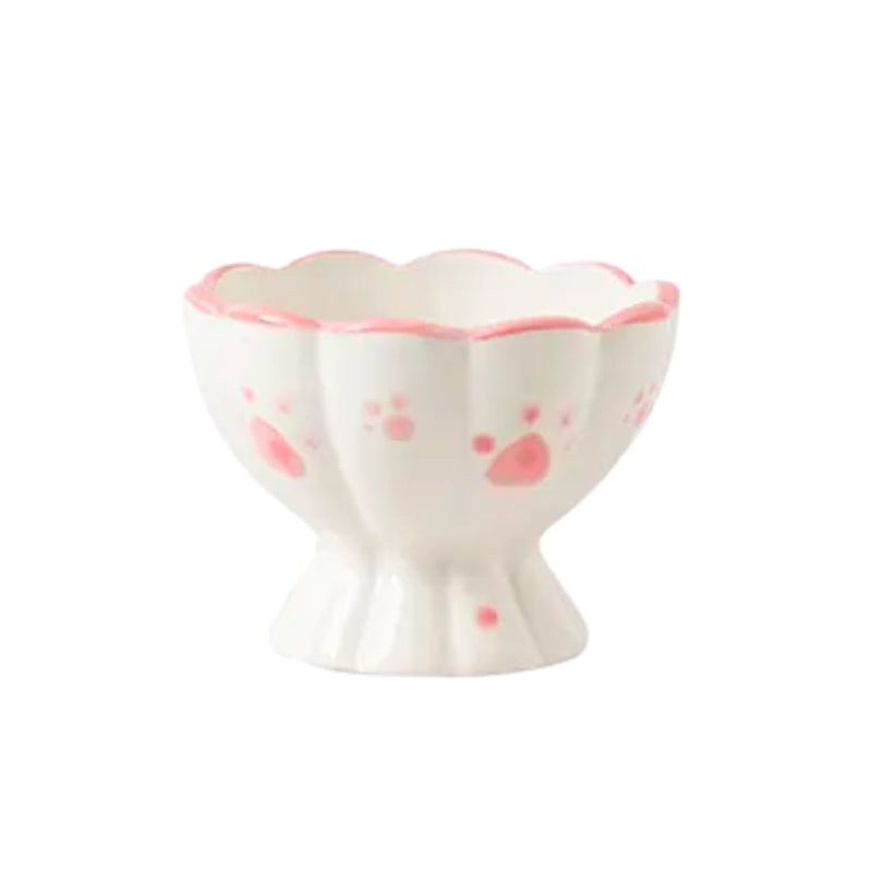 Sweetheart Ceramic Vintage Raised Cat Bowls