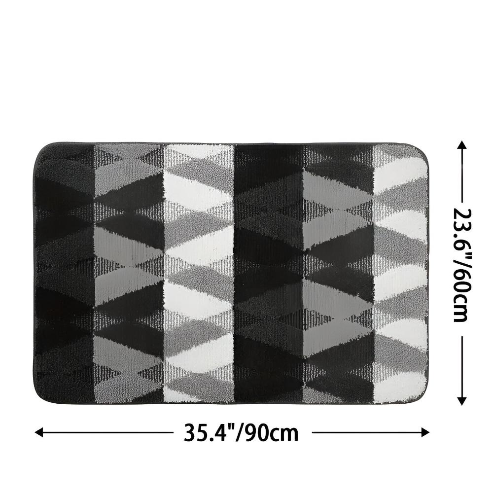 Soft Microfibre Non-Slip Geometric Rug