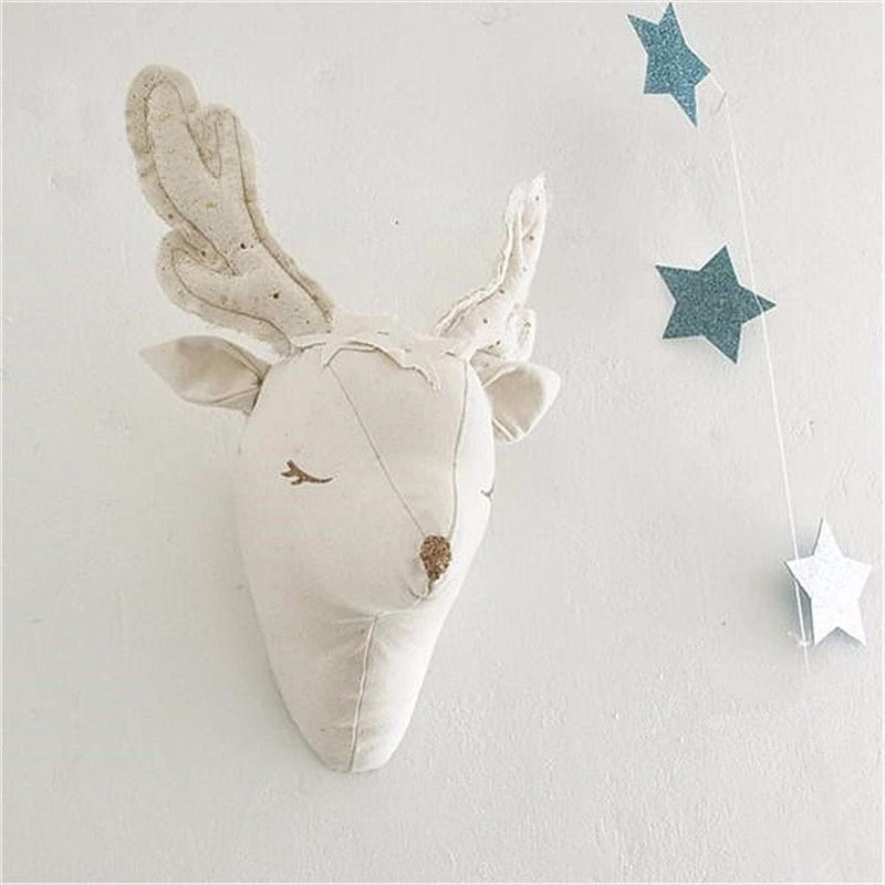 Woodlands Fairytale Veggmontert Plysj Deer Nursery Decoration