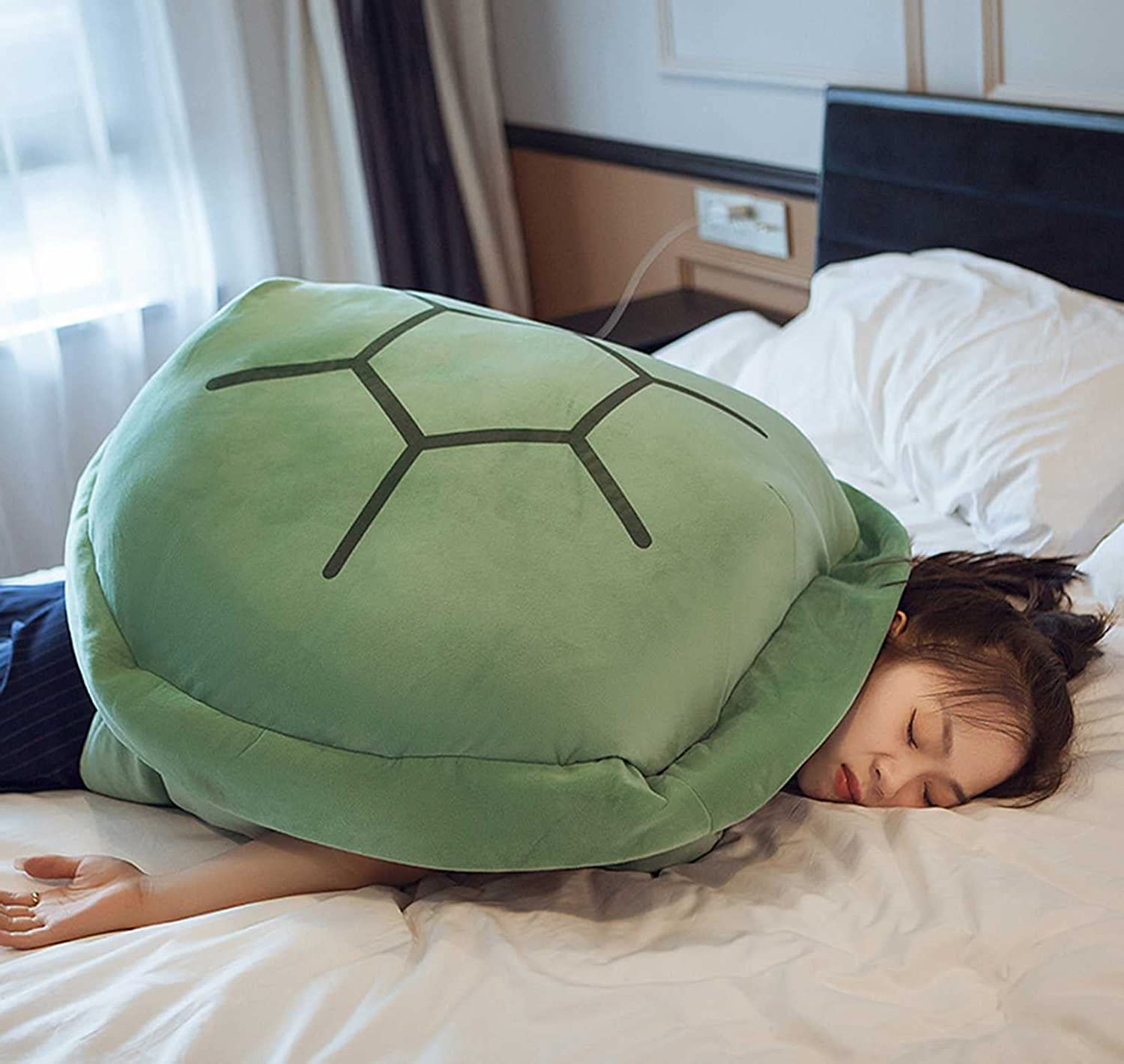 Oreillers en forme de carapace de tortue portable - Vert