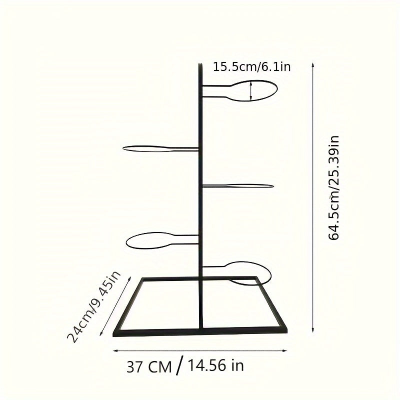 Portable Carbon Steel Ball Storage Rack - Display Stand for Basketball, Football, and Volleyball