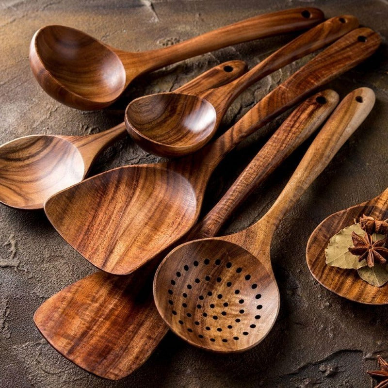 Woodland Teak Kitchen Utensils Collection