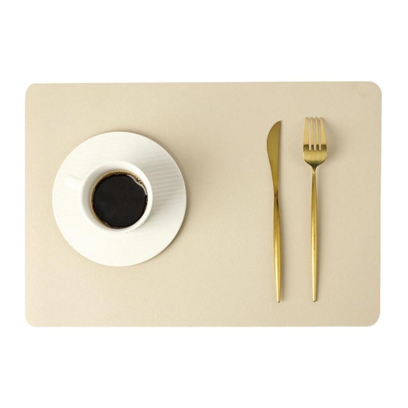 Modern Rectangle Waterproof PU Leather Placemats