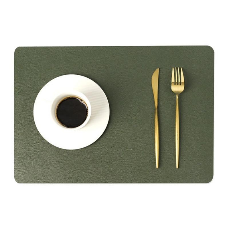 Modern Rectangle Waterproof PU Leather Placemats