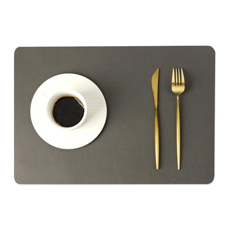 Modern Rectangle Waterproof PU Leather Placemats