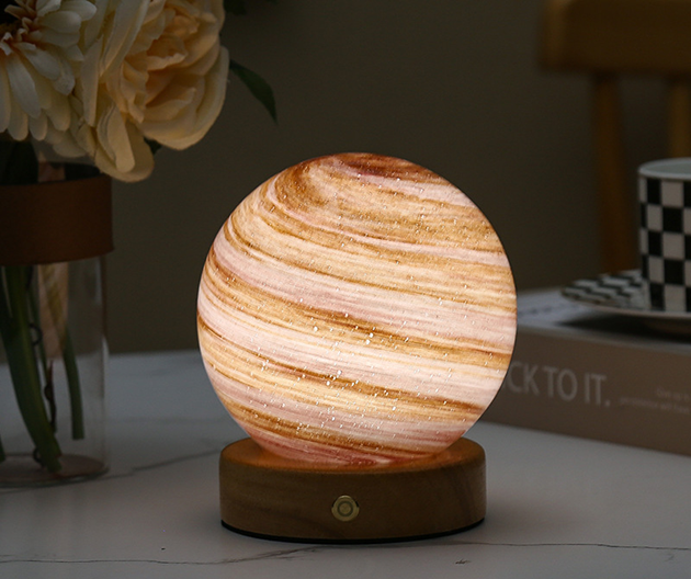 Glass Moon Lamp