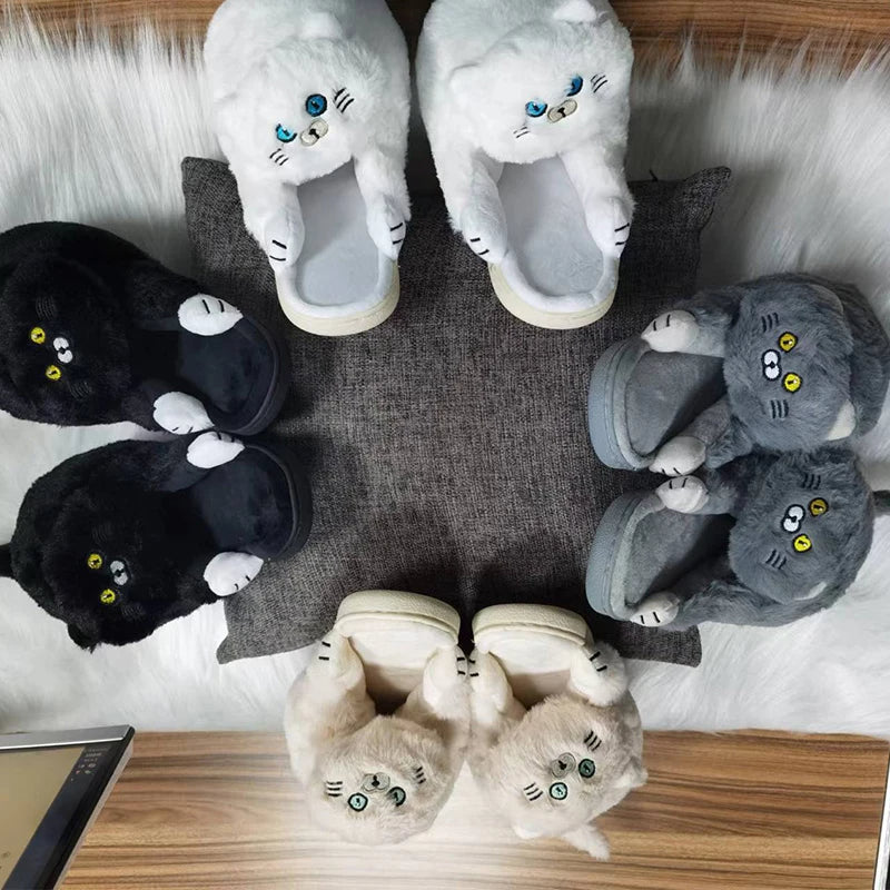 FelineFuzz Plush Cat Slippers