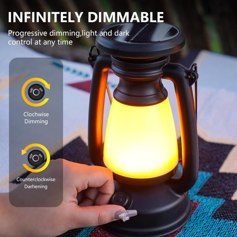 Sol dimbar USB campinglampa