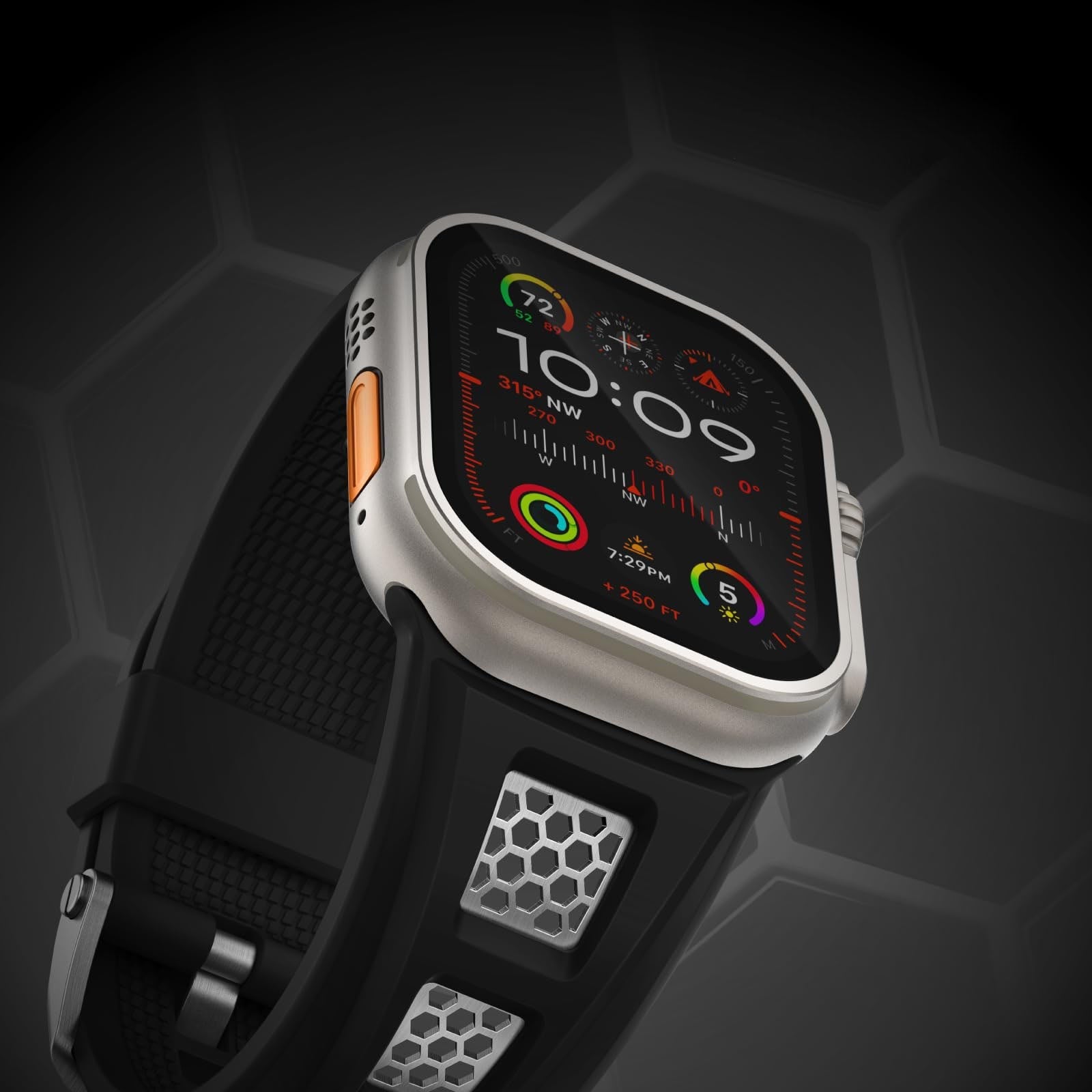 Grid Rugged Silikone Sport Band Til Apple Watch