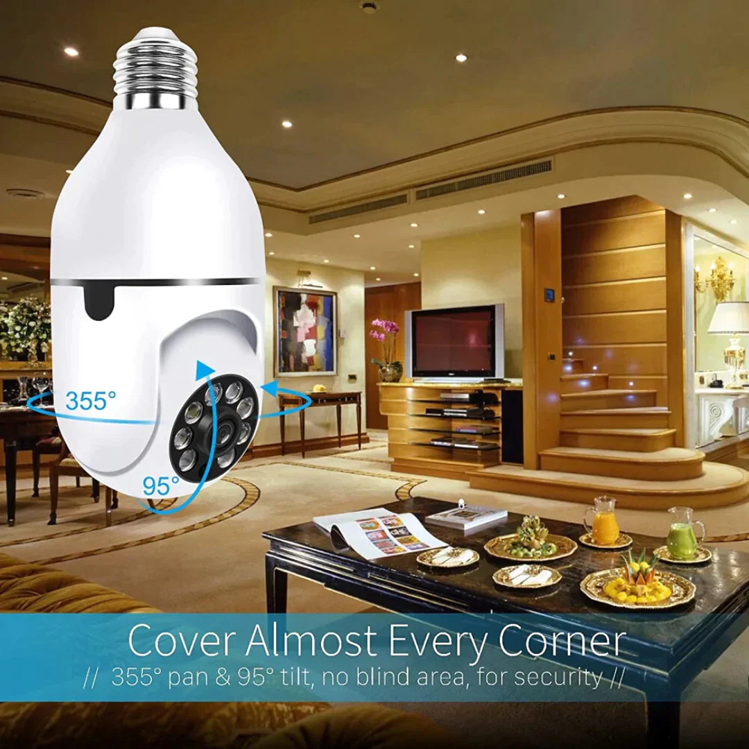 360° SURVEILLANCE CAMERA BULB