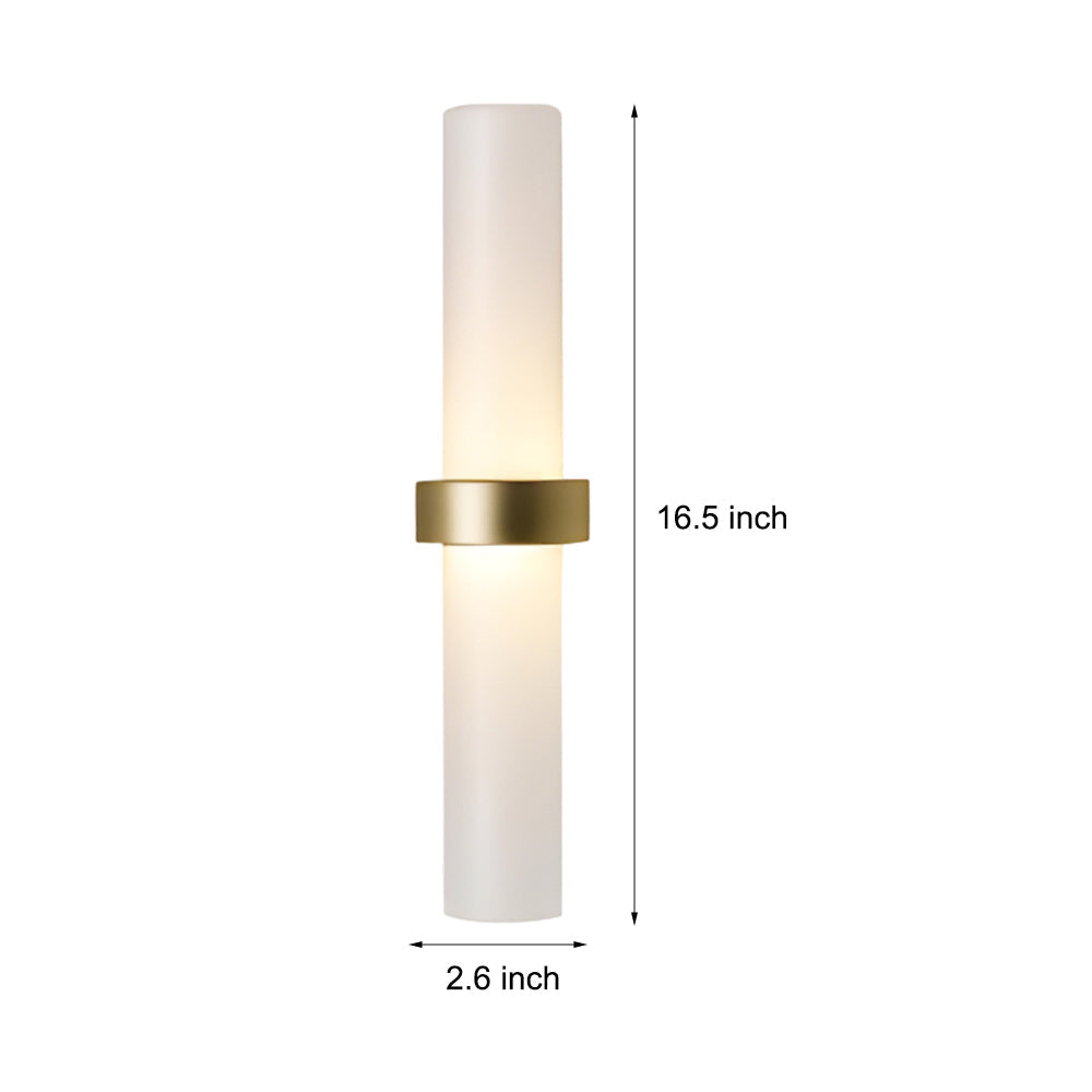 GlowLight – Moderne Wandleuchte aus Milchglasröhre in Warmweiß für das Wohnzimmer